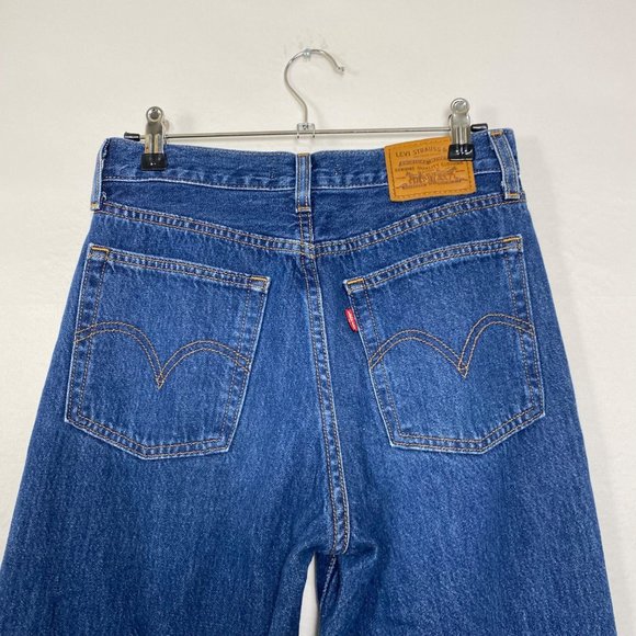 NEW Levis Wedgie Straight High Rise Button Fly Premium Jeans Blue 25 - Picture 7 of 7